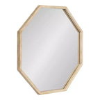 Kate & Laurel All Things Decor 28"x28" Occonor Wall Mirror Wood Natural: Modern Transitional Style No Assembly Required