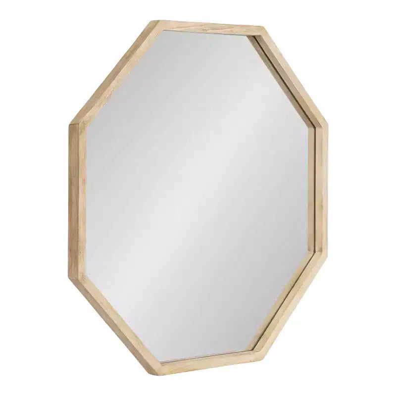 Kate & Laurel All Things Decor 28"x28" Occonor Wall Mirror Wood Natural: Modern Transitional Style No Assembly Required