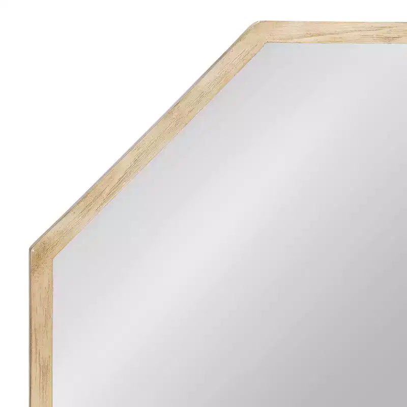 Miroir Mural Bois Naturel : Style Transitionnel Moderne