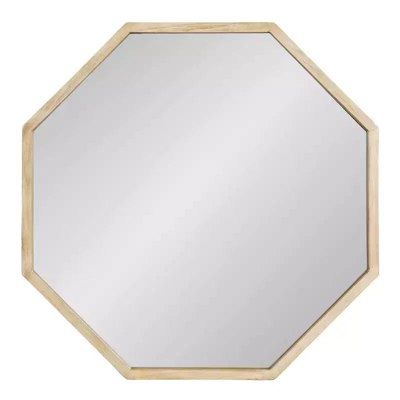 Miroir Mural Bois Naturel : Style Transitionnel Moderne