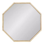 Miroir Mural Bois Naturel : Style Transitionnel Moderne