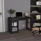 Bureau en bois avec tiroir et quatre étagères, grand espace pour les jambes