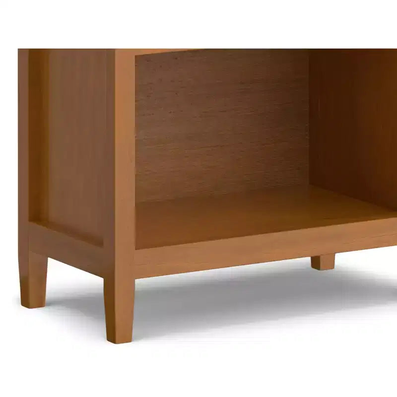 TABLE BASSE Canapé Teck Marron 8 Cubes Rangement Bois Dur Massif Style Mid Century Modern