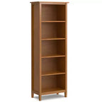 Tierney SOLID HARDWOOD 57 inch Wide Mid Century Modern 8 Cube Storage Sofa Table in Teak Brown