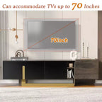 Meuble TV moderne avec 1 tiroir et 2 armoires à étagères réglables