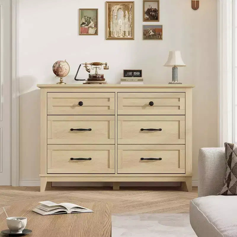 Commode à Tiroirs avec Rangement Armoire Autonome en Bois Meuble de Rangement