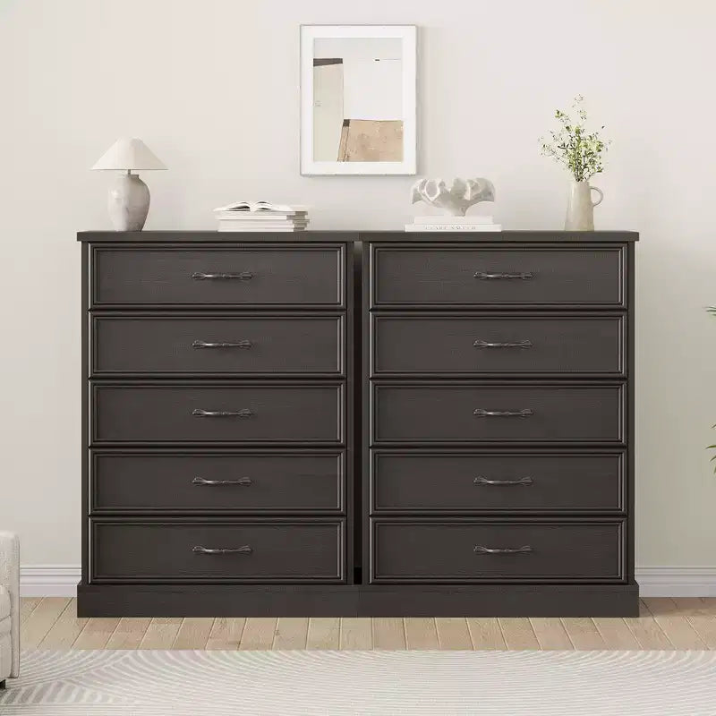 Commode de chambre à 5 tiroirs Meuble de rangement Armoire de rangement Organisateur de rangement