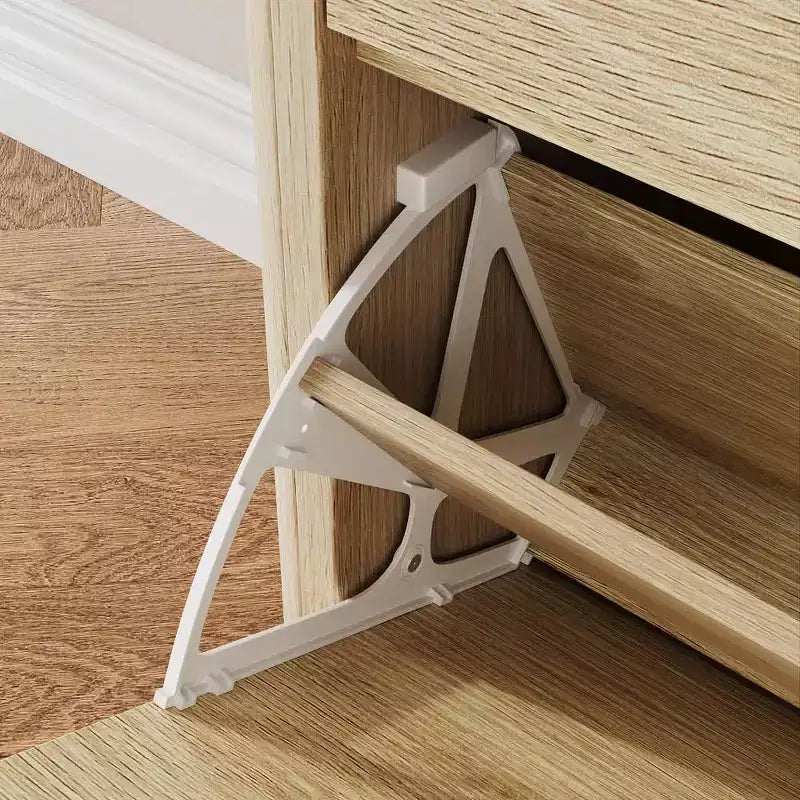 Meuble à Chaussures Étroit sur Pied avec 3 Tiroirs Basculants Meuble à Chaussures en Bois Dissimulé