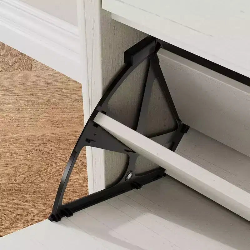 Meuble à Chaussures Étroit sur Pied avec 3 Tiroirs Basculants Meuble à Chaussures en Bois Dissimulé