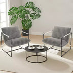 Fauteuil rembourré moderne avec cadre métallique