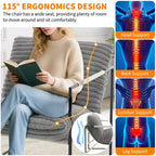 Fauteuil rembourré moderne avec cadre métallique