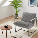 Fauteuil rembourré moderne avec cadre métallique