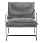 Fauteuil rembourré moderne avec cadre métallique