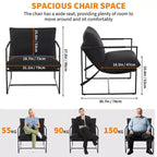 Fauteuil rembourré moderne avec cadre métallique
