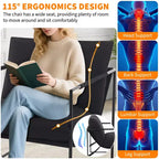 Fauteuil rembourré moderne avec cadre métallique