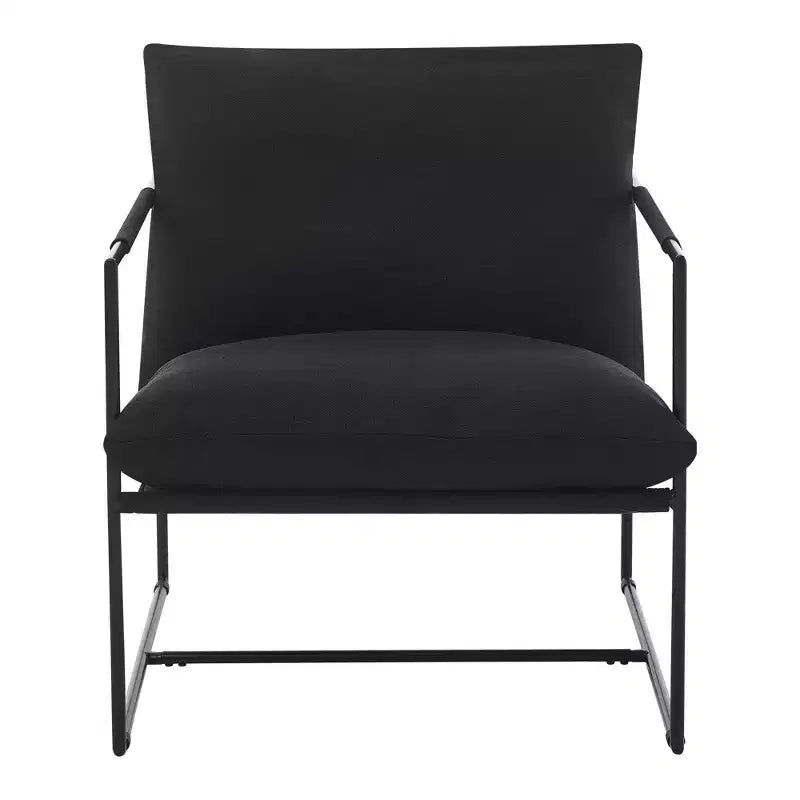 Fauteuil rembourré moderne avec cadre métallique