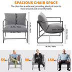 Fauteuil rembourré moderne avec cadre métallique