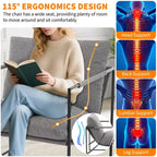 Fauteuil rembourré moderne avec cadre métallique