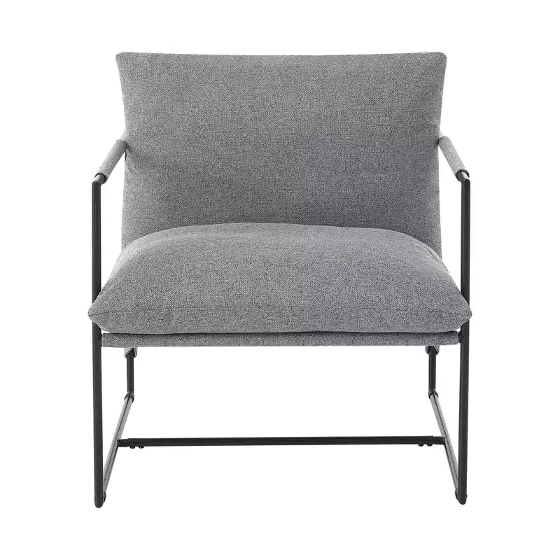 Fauteuil rembourré moderne avec cadre métallique