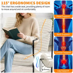 Fauteuil rembourré moderne avec cadre métallique