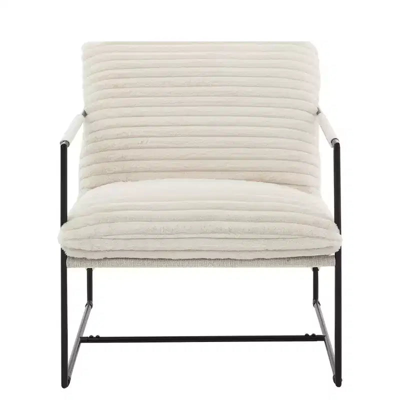 Fauteuil rembourré moderne avec cadre métallique