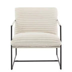 Fauteuil rembourré moderne avec cadre métallique