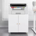 Metal Filing Cabinet with Wheels and Adjustable Storage Shelf - 2-Drawer Mobile Printer Stand for Home Apartment or Dormitory
