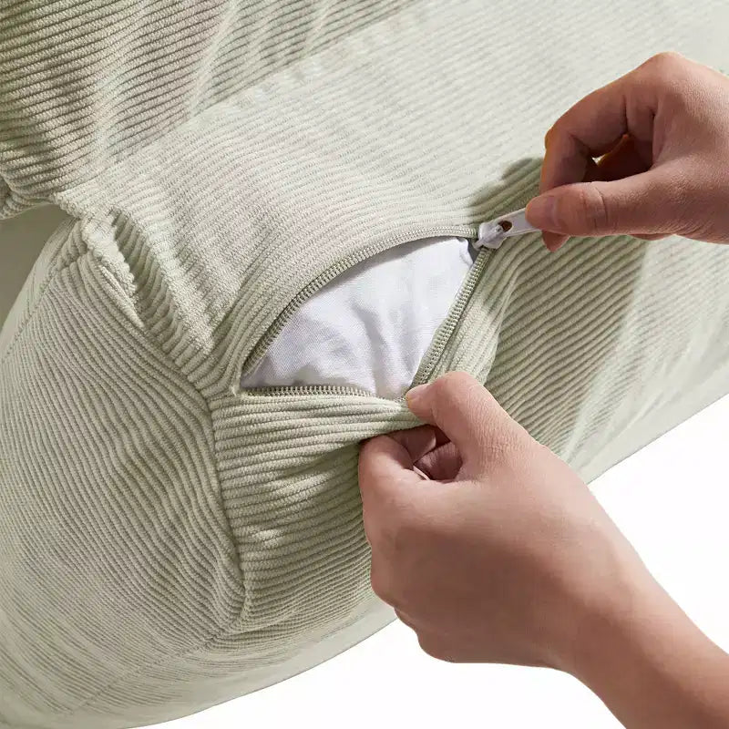 Canapé-lit pliable 3-en-1 en velours côtelé avec compression