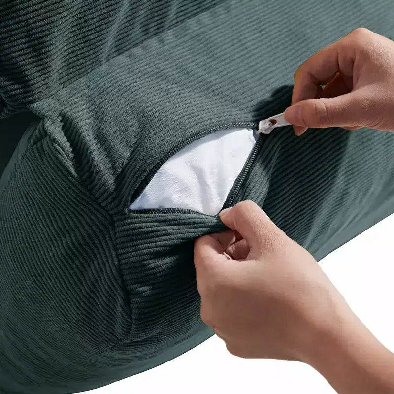 Canapé-lit pliable 3-en-1 en velours côtelé avec compression