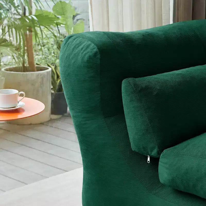 Canapé-lit pliable 3-en-1 en velours côtelé avec compression