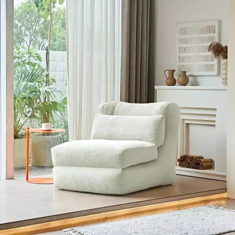 EHMKNP Corduroy Compression Sofa Bed 3-in-1 Foldable Couch Bed with High-Density Foam