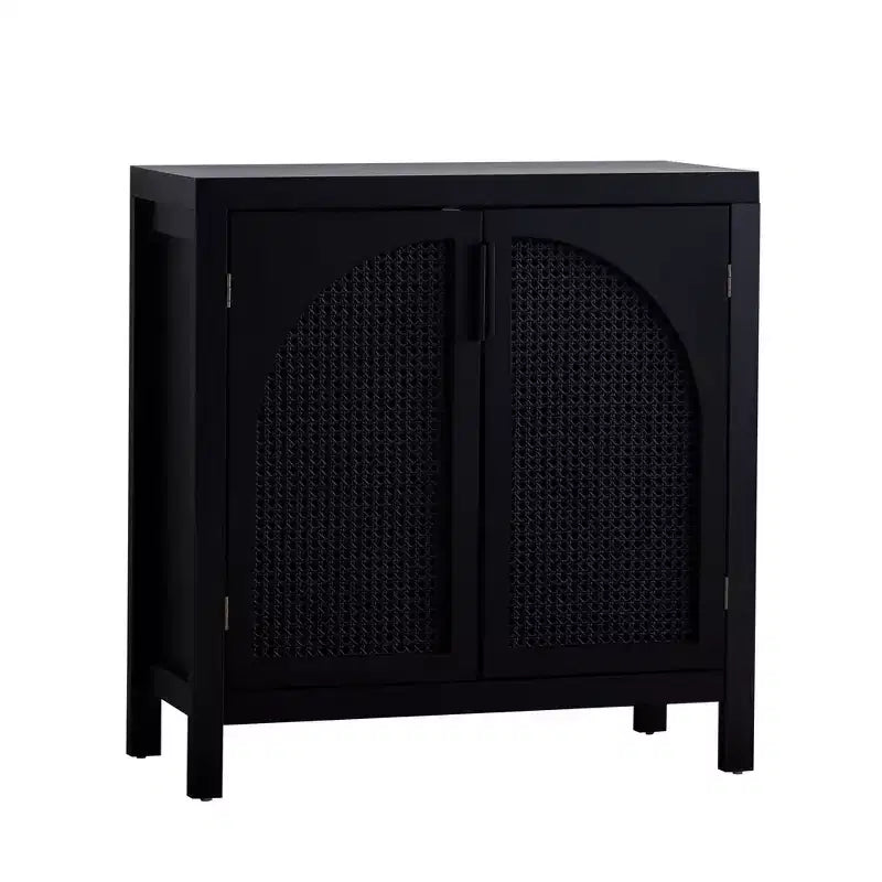 Buffet d'appoint avec portes, buffet en rotin