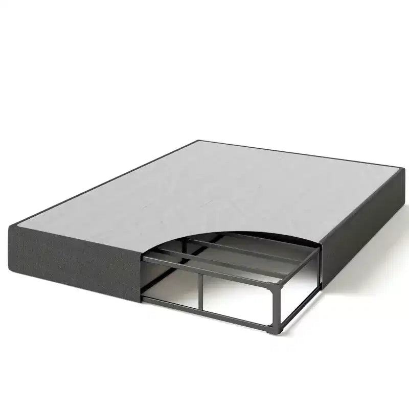 Zinus 9 Inch WonderBox(TM) Smart Box Spring Quick Assembly Mattress Foundation Durable Metal Frame King Grey