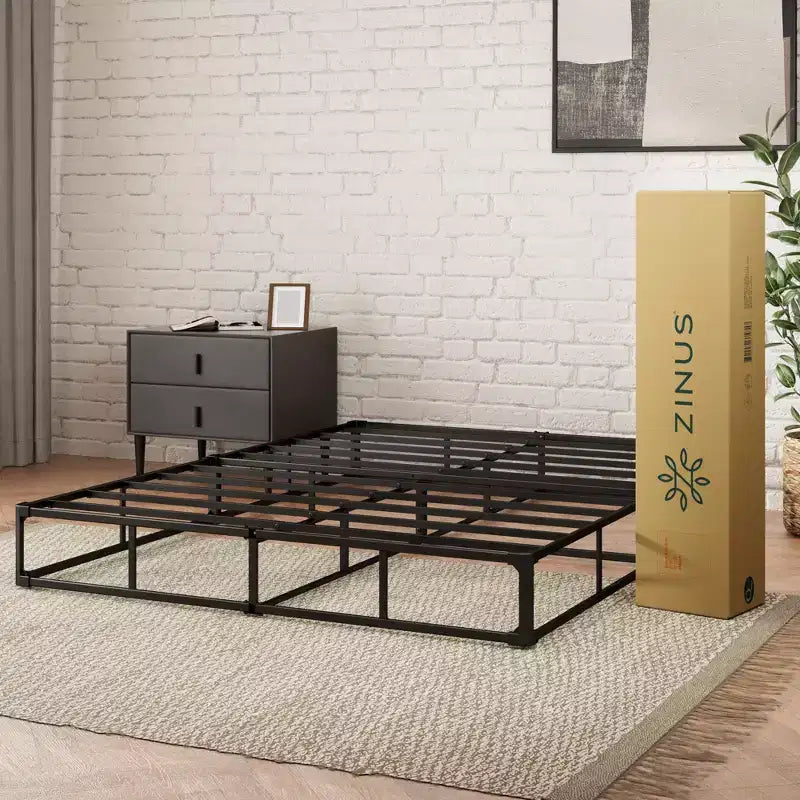 Sommier tapissier Smart Box à assemblage rapide pour matelas, cadre métallique durable