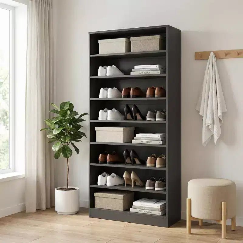 MAYEERTY 9-Tier Freestanding Shoe Cabinet Large Capacity Storage Rack for 40-45 Pairs Shoes