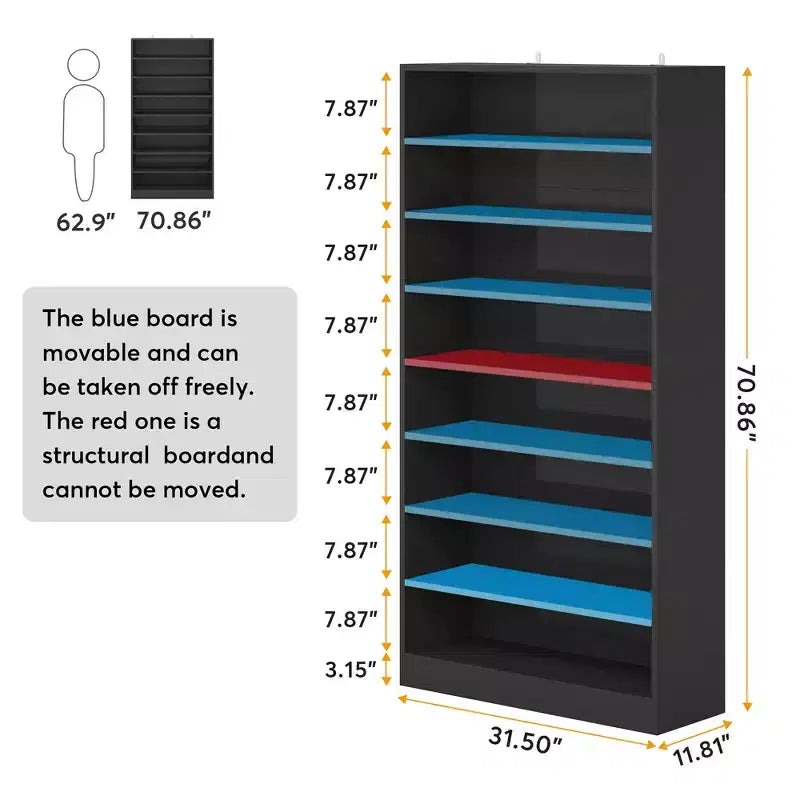 Meuble à chaussures sur pied à grande capacité de rangement