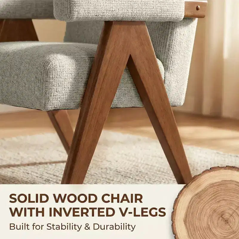 Fauteuil moderne rembourré avec cadre en bois massif