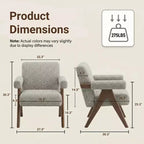 Fauteuil moderne rembourré avec cadre en bois massif