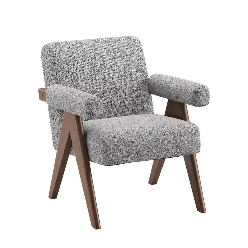 Fauteuil moderne rembourré avec cadre en bois massif