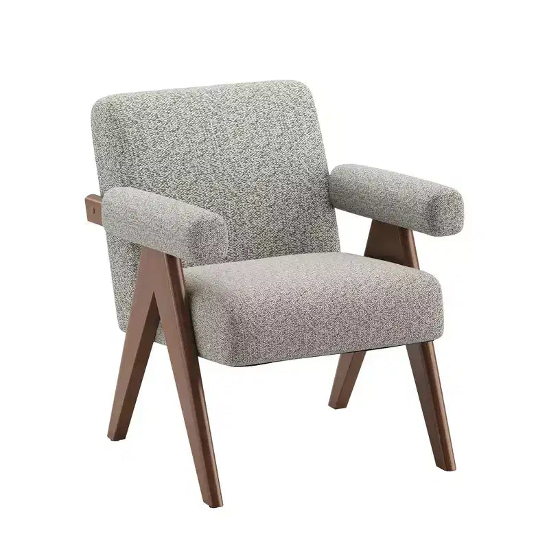 Fauteuil moderne rembourré avec cadre en bois massif