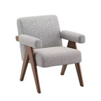 Fauteuil moderne rembourré avec cadre en bois massif