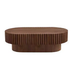 Table basse moderne artisanale Table basse ovale Table basse en bois