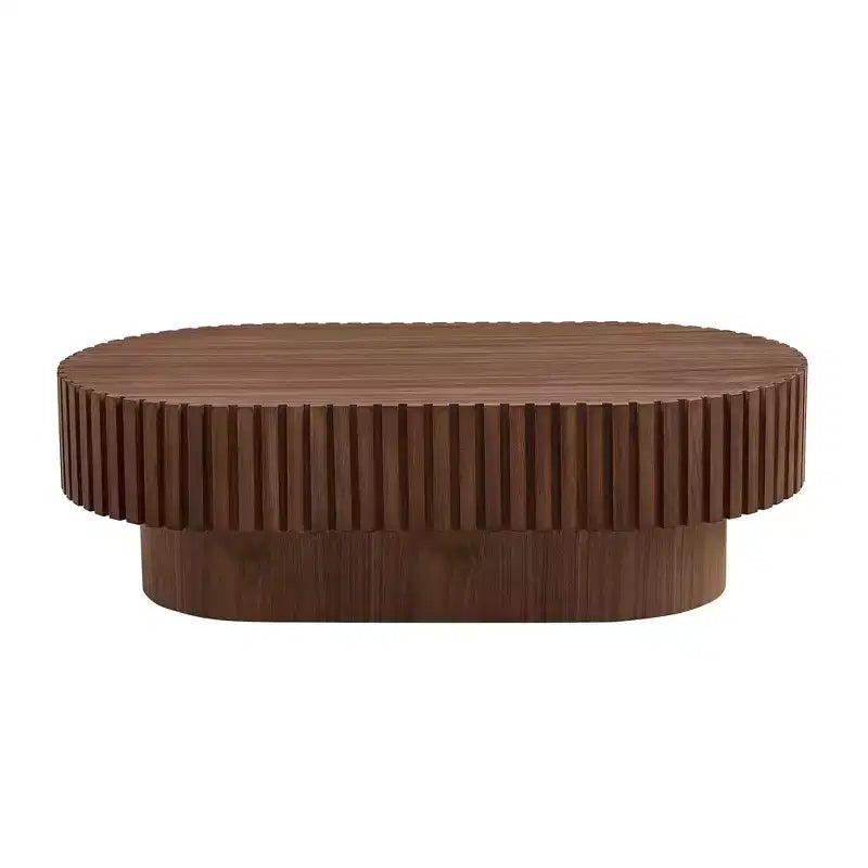 Table basse moderne artisanale Table basse ovale Table basse en bois