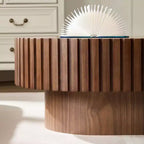 Table basse moderne artisanale Table basse ovale Table basse en bois