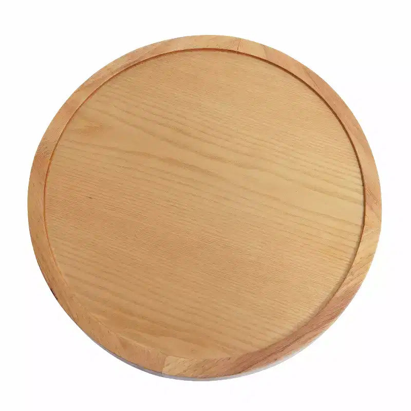 Table d'appoint ronde moderne en bois avec base piédestal