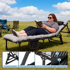 Lit de camp pliant portable Oxford double couche pour adultes Lit de camping pliable