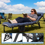 Lit de camp pliant portable Oxford double couche pour adultes Lit de camping pliable