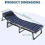 Lit de camp pliant portable Oxford double couche pour adultes Lit de camping pliable