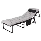 Lit de camp pliant portable Oxford double couche pour adultes Lit de camping pliable