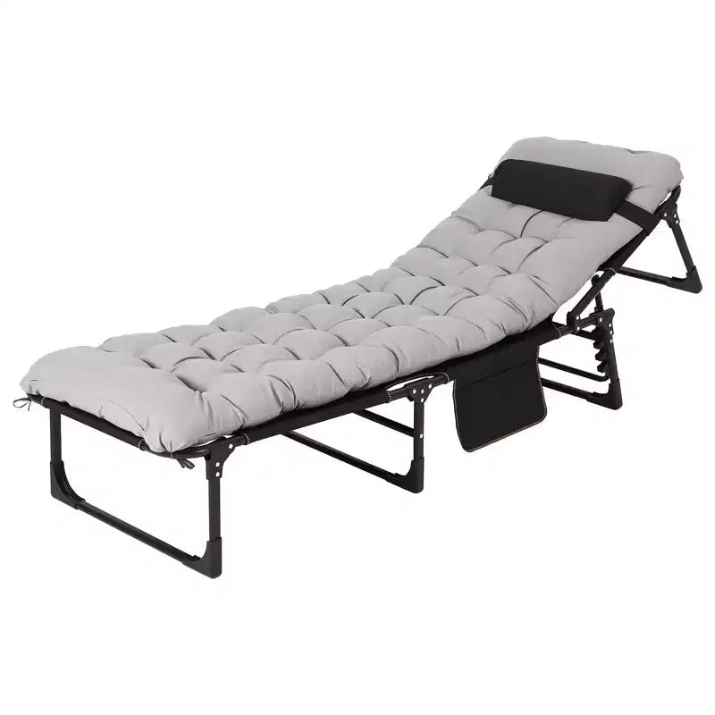Lit de camp pliant portable Oxford double couche pour adultes Lit de camping pliable
